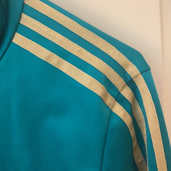 Adidas Classics Teal and Gold Stripe Track Jacket - Picture 7 of 8